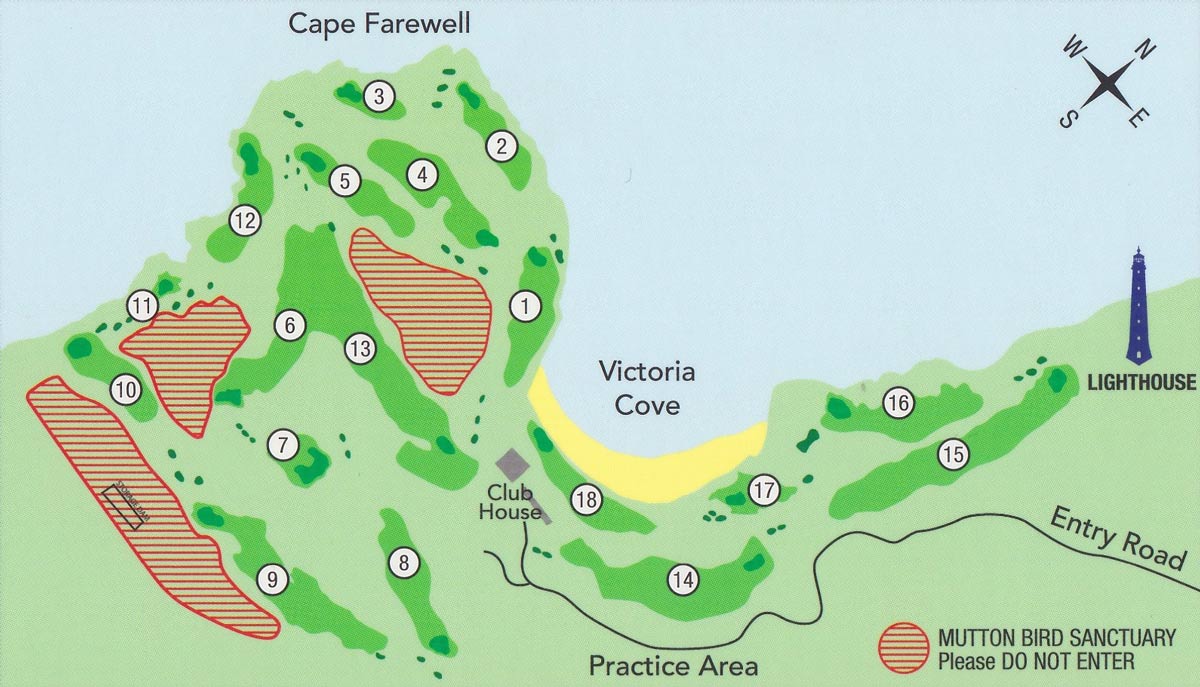 Cape Wickham Golf Links - Course Map